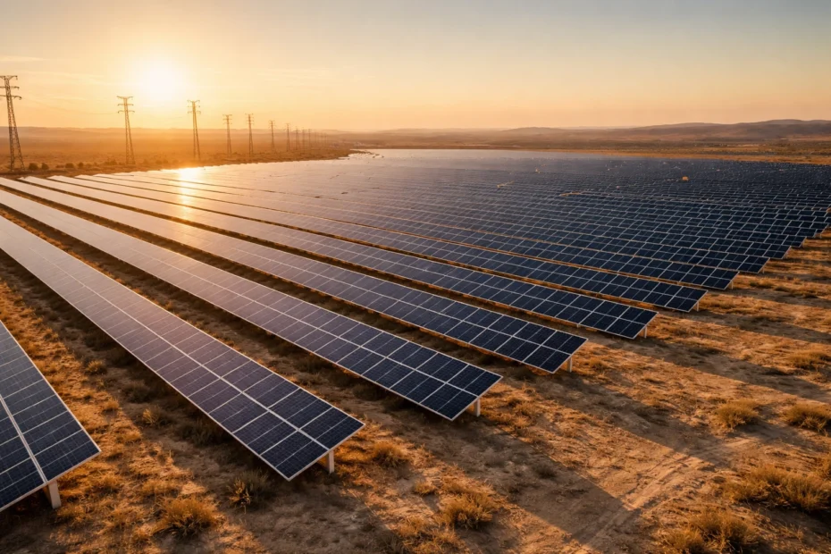 Infografía de IRENA y Agencia EFE que muestra el crecimiento de la capacidad de energías renovables instalada a nivel mundial entre 2020 y 2025, con datos desglosados por tecnología —solar, eólica, hidráulica— y por región geográfica, destacando los 5.149 GW totales alcanzados y el protagonismo de la energía solar fotovoltaica con 511 GW nuevos en 2025.